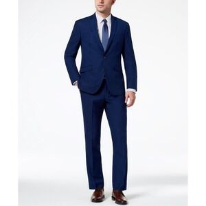 Kenneth Cole Reaction Dress Pants Mens 42x31 Navy Quiet Luxury Suit Polished NEW